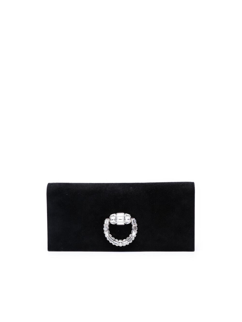 Gucci Suede Broadway Crystal Clutch #362626G55B